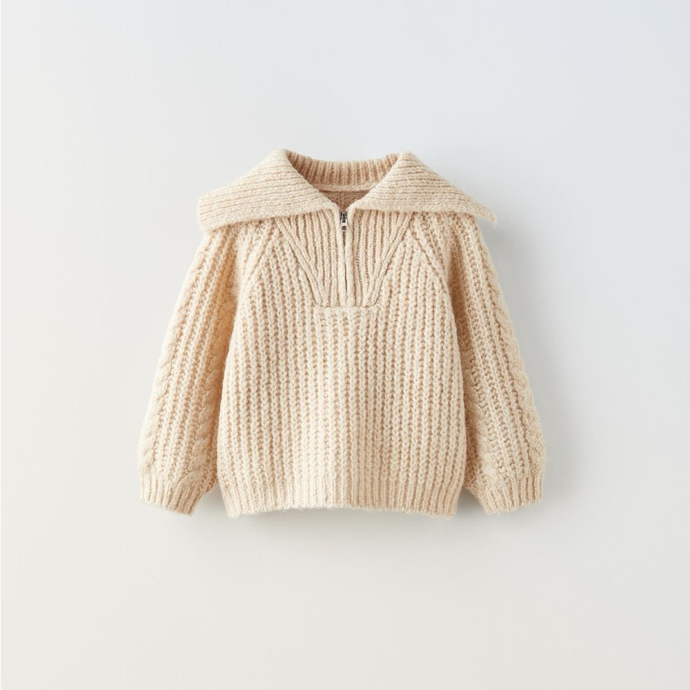 Zara Knit Zip Sweater